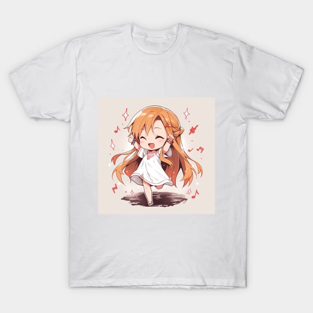 chibi asuna dancing T-Shirt by WabiSabi Wonders